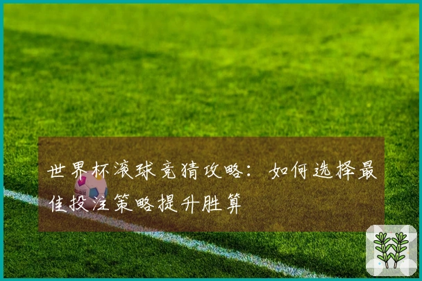 世界杯滚球竞猜攻略：如何选择最佳投注策略提升胜算